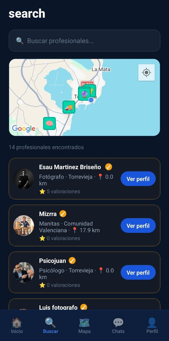 ProCerca — Buscar profesionales cerca de ti